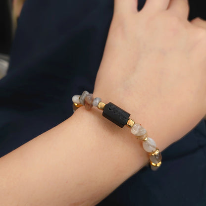 Ultimate Protection: Agate And Black Tourmaline Bracelet