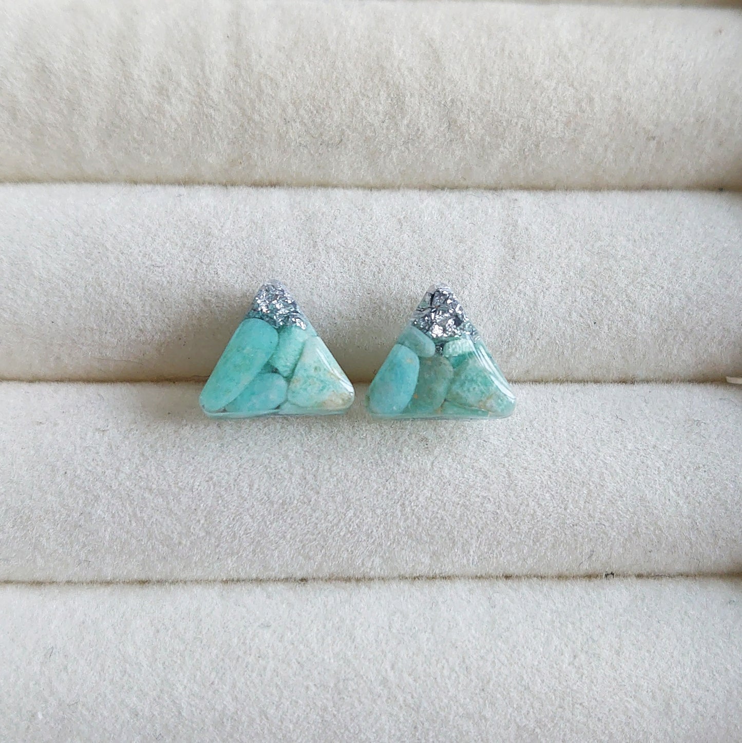 Hypoallergenic Little Amazonite Studs