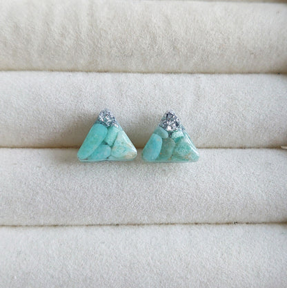 Hypoallergenic Little Amazonite Studs