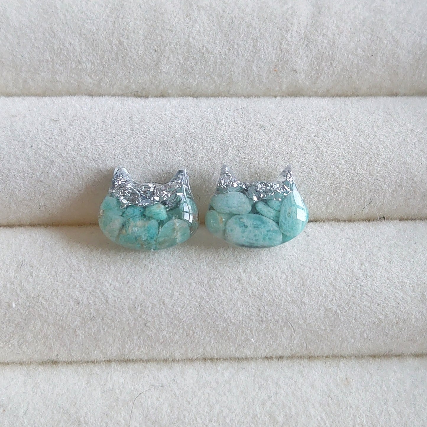 Hypoallergenic Little Amazonite Studs