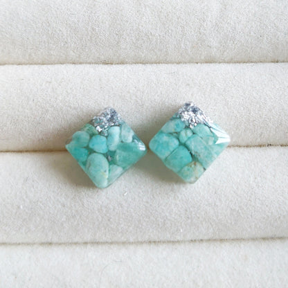 Hypoallergenic Little Amazonite Studs