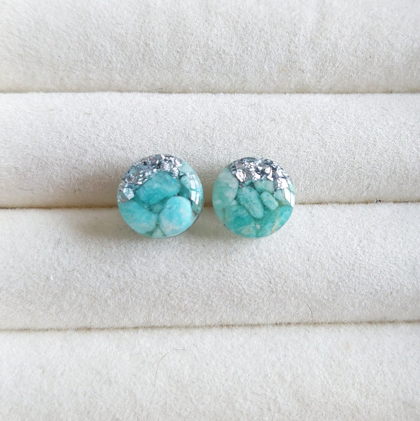 Hypoallergenic Little Amazonite Studs