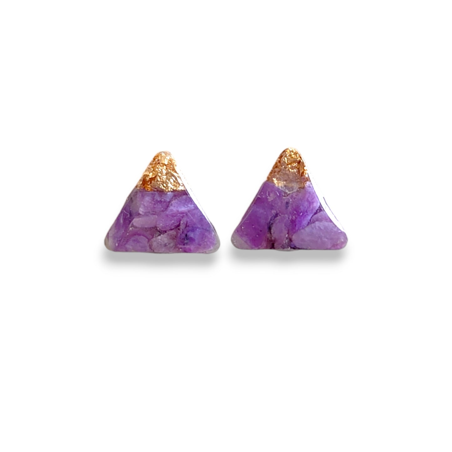 Hypo-allergenic Everyday Wear Charoite Studs