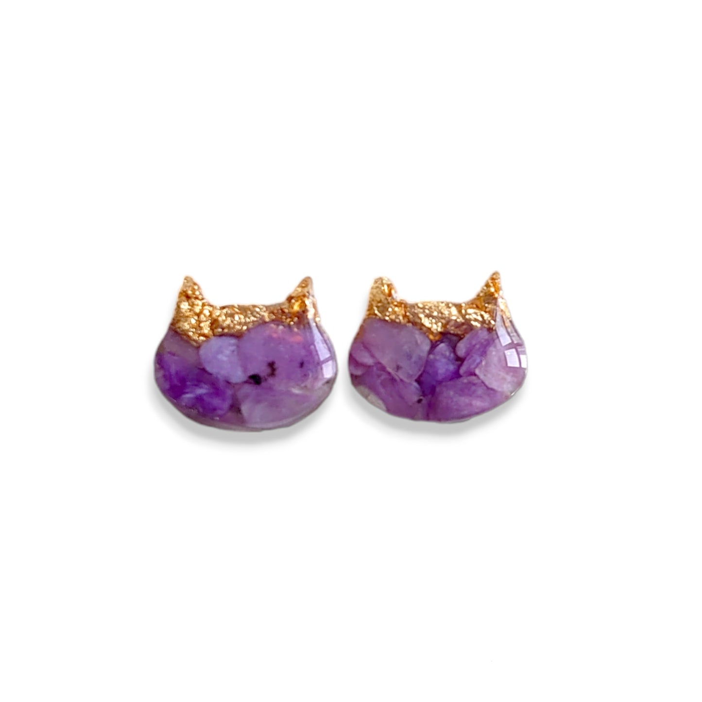 Hypo-allergenic Everyday Wear Charoite Studs