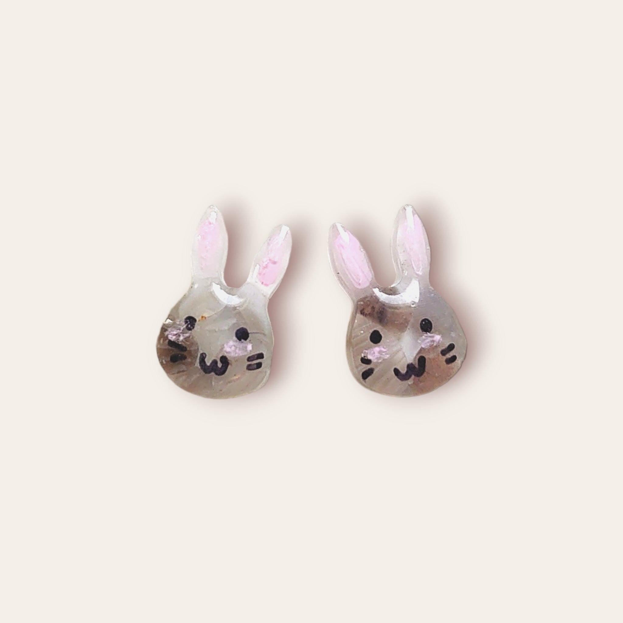 Agate Rabbit Studs – Pippin&co