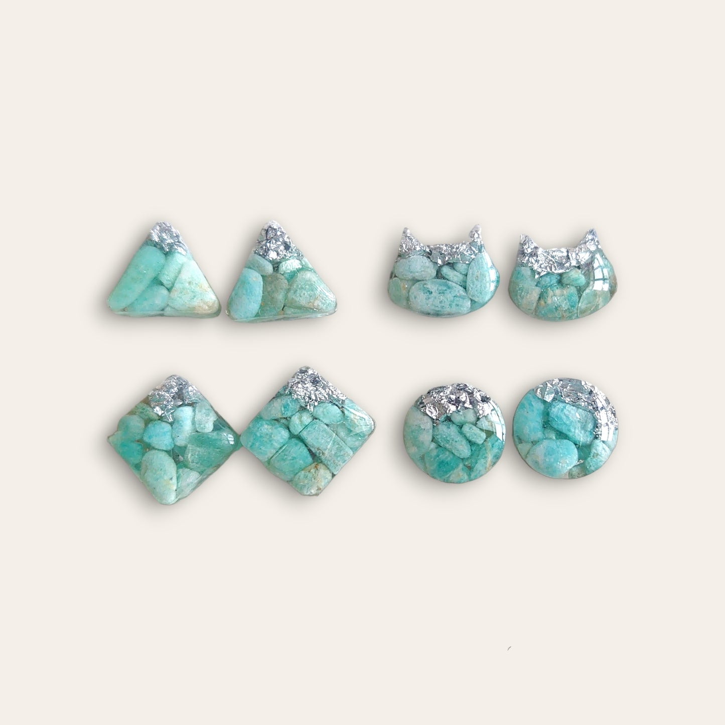 Hypoallergenic Little Amazonite Studs
